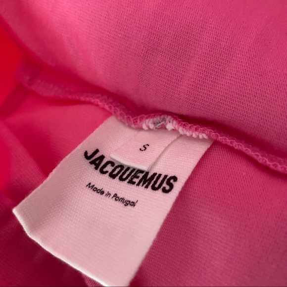 New Jacquemus Le T-Shirt Piccola Cropped Long-sleeve Size Small Pink - Picture 8 of 9